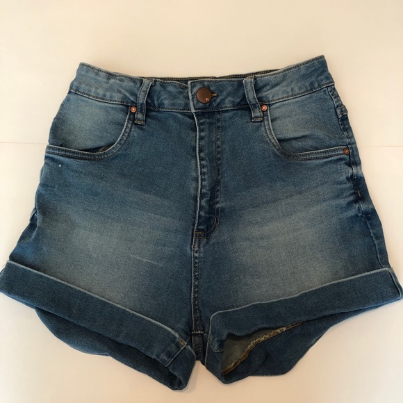 stretch denim short